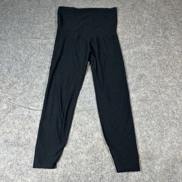 Beyond The Bump Beyond Yoga Leggings Womens Large Gray Spacedye Maternity Comfy - Picture 1 of 8